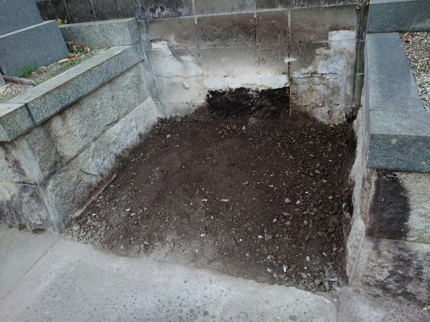 東光寺のお墓の墓石撤去後