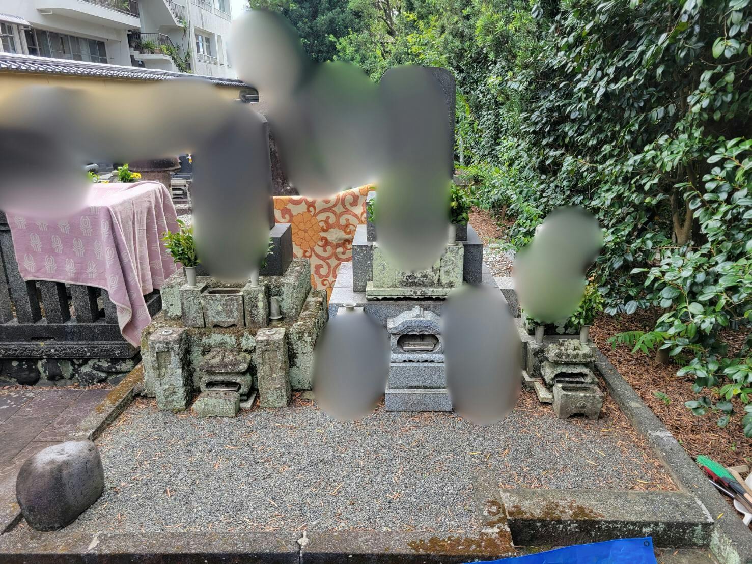 沼津市乗運寺のお墓の墓石撤去前