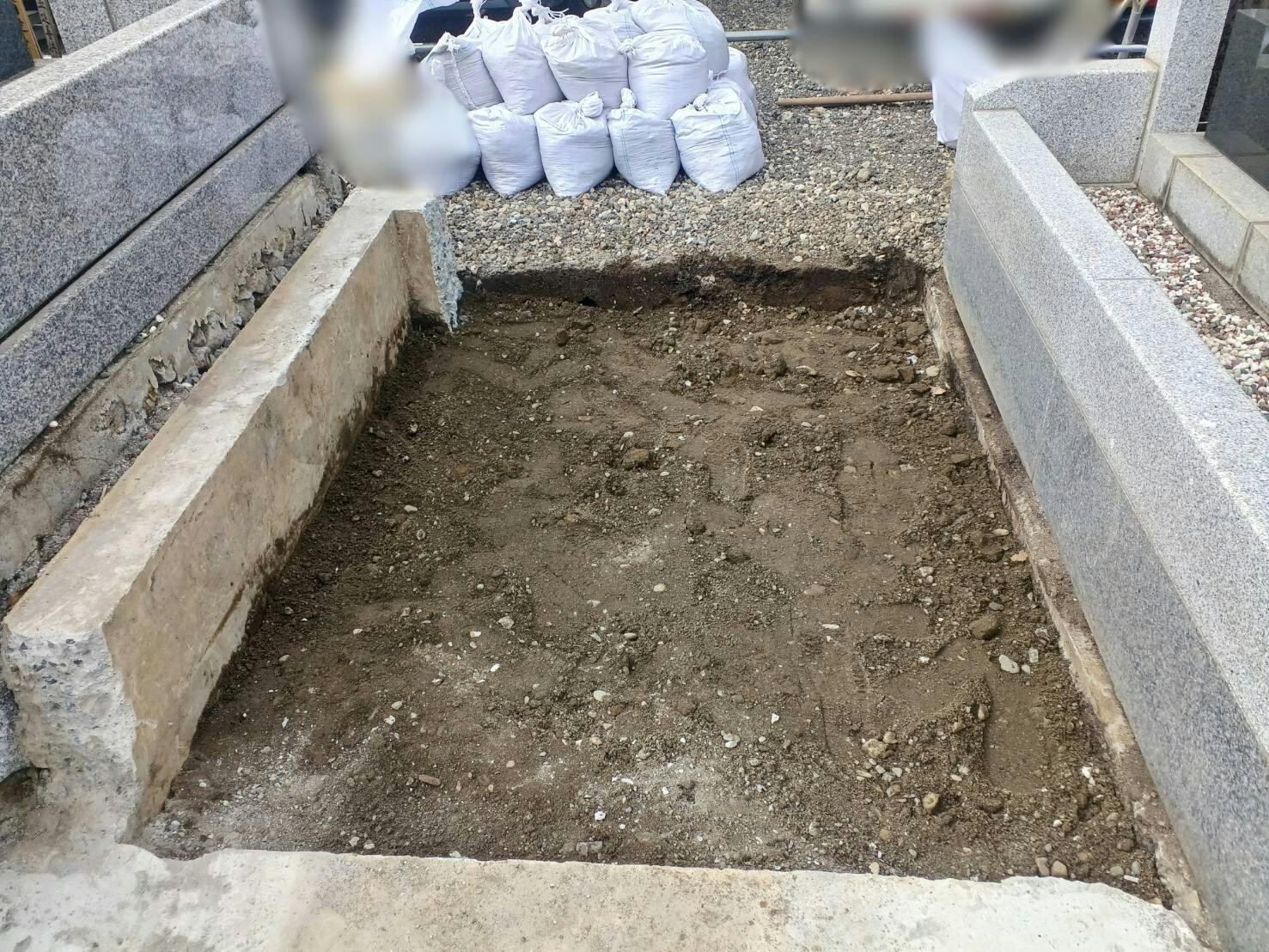 沼津市乗運寺のお墓の墓石撤去後