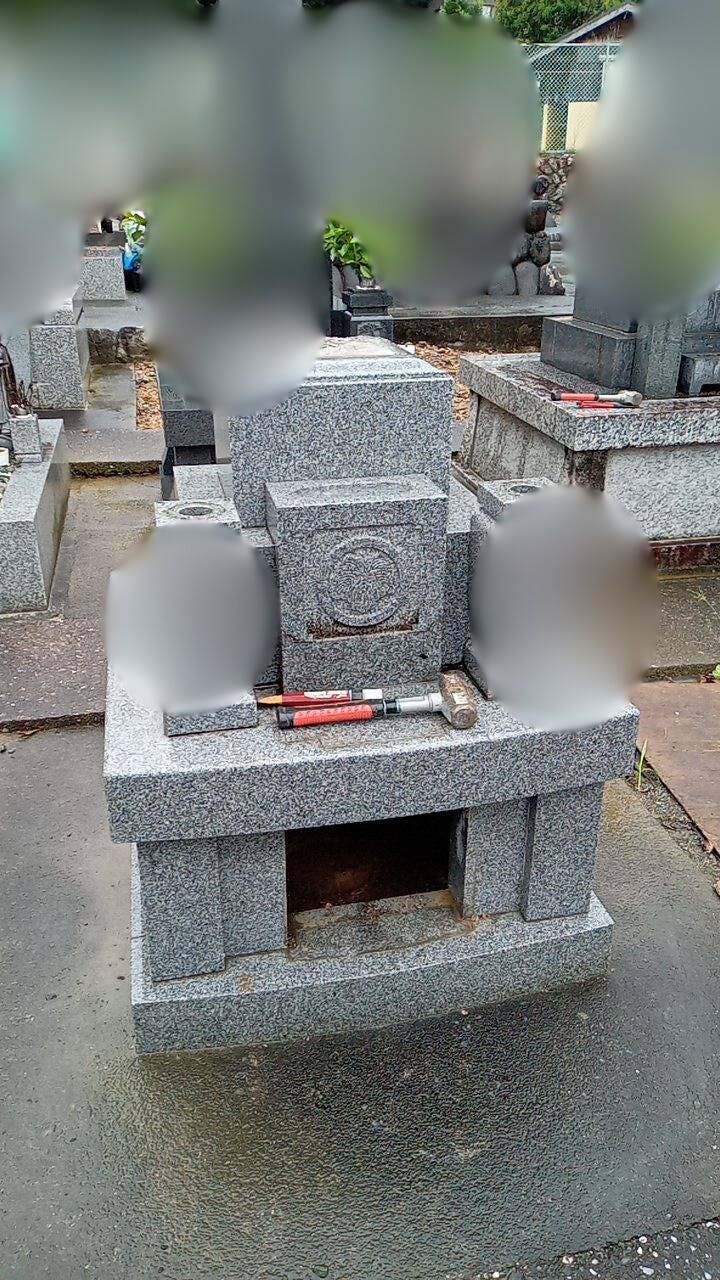 浜松市上町共同墓地のお墓の墓石撤去前