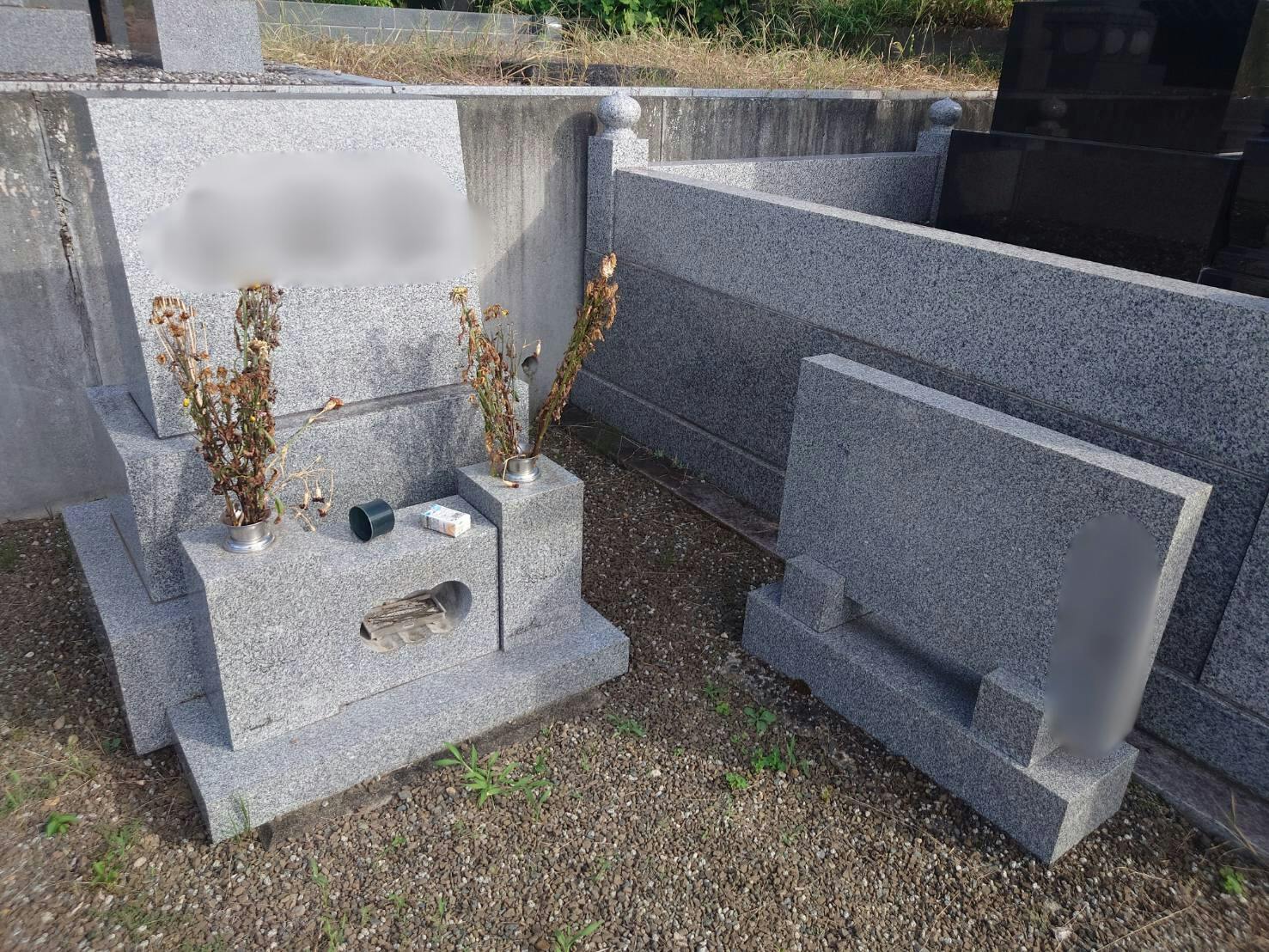 清林寺のお墓の墓石撤去前