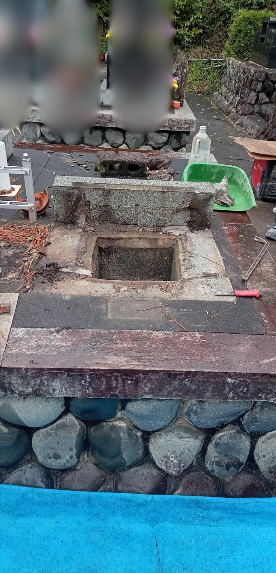 牧之原市林昌院のお墓の墓石撤去後