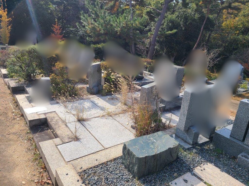 神戸市立 舞子墓園のお墓の墓石撤去前