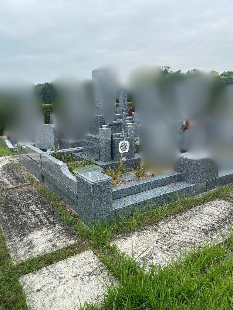 神戸市立 西神墓園のお墓の墓石撤去前