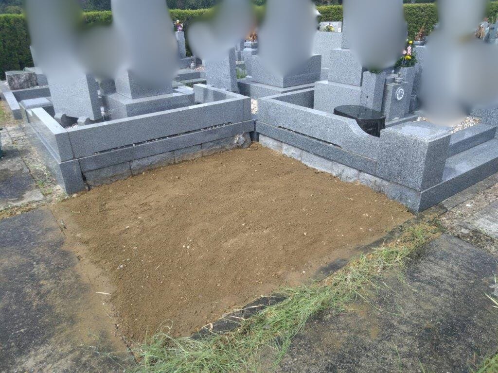 神戸市立 西神墓園のお墓の墓石撤去後