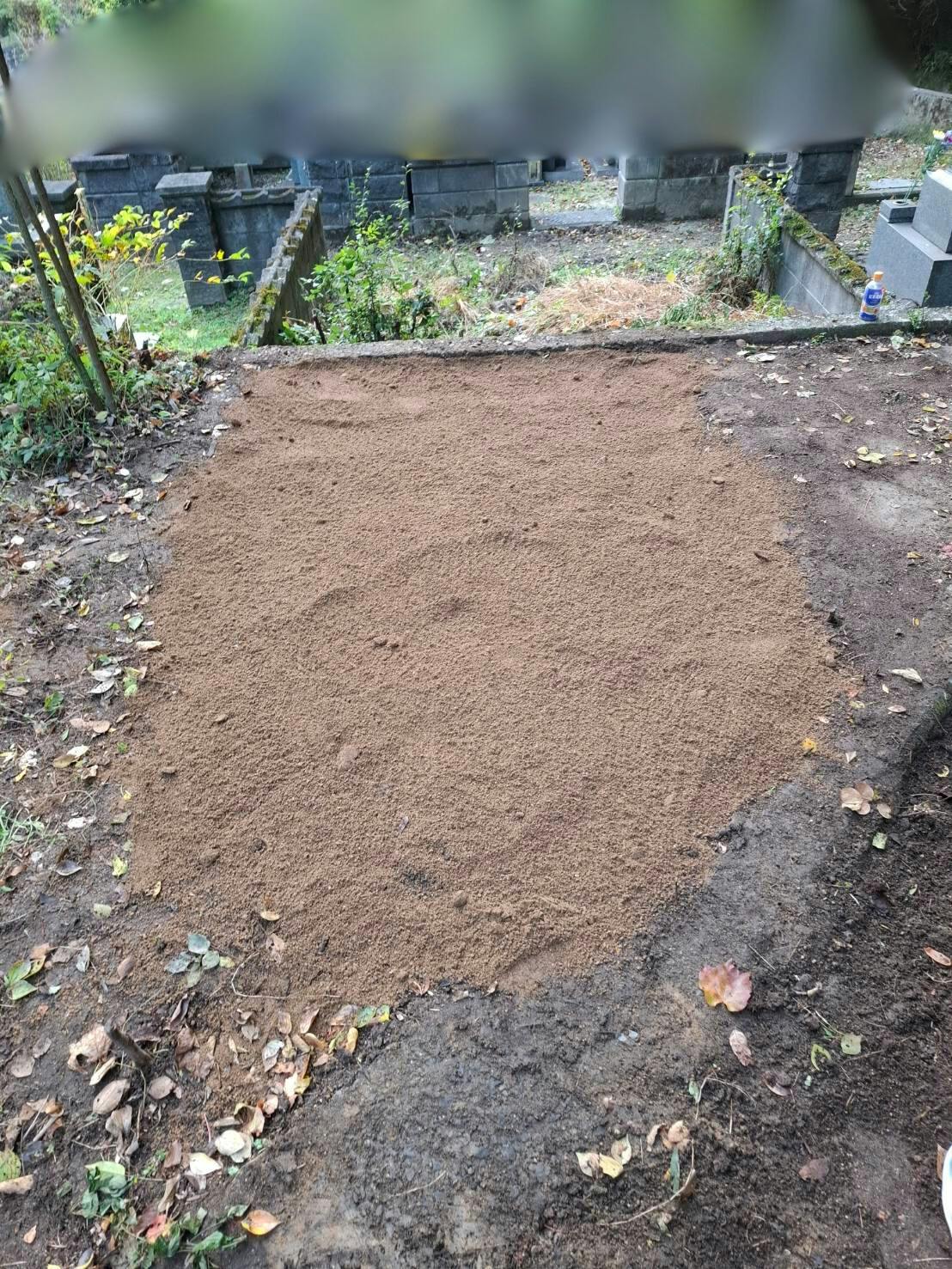 竹原市我元行共同墓地のお墓の墓石撤去後