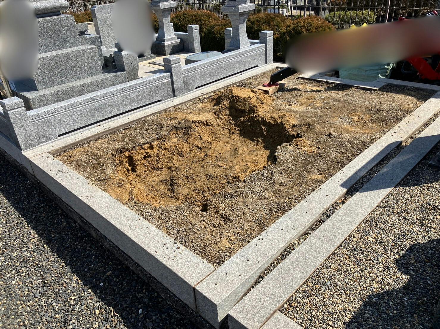 笠岡市相生墓園のお墓の墓石撤去後