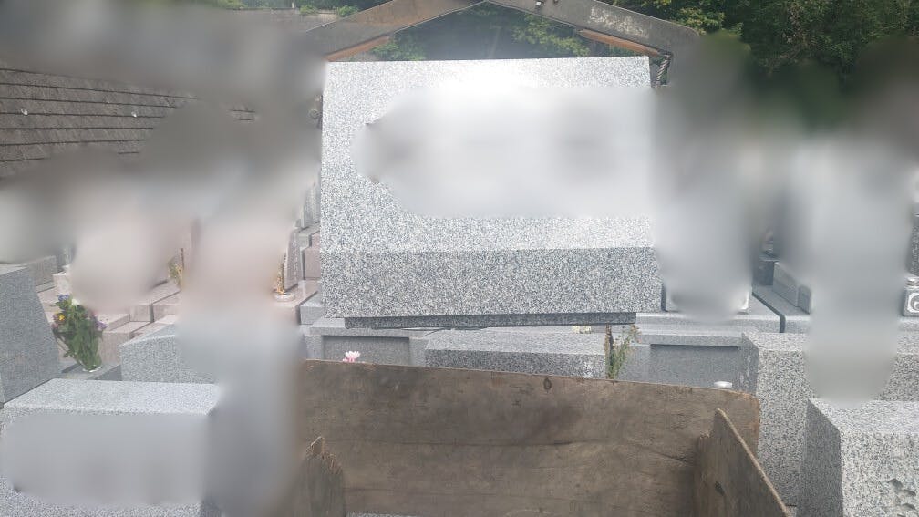 築地本願寺 西多摩霊園のお墓の墓石撤去前