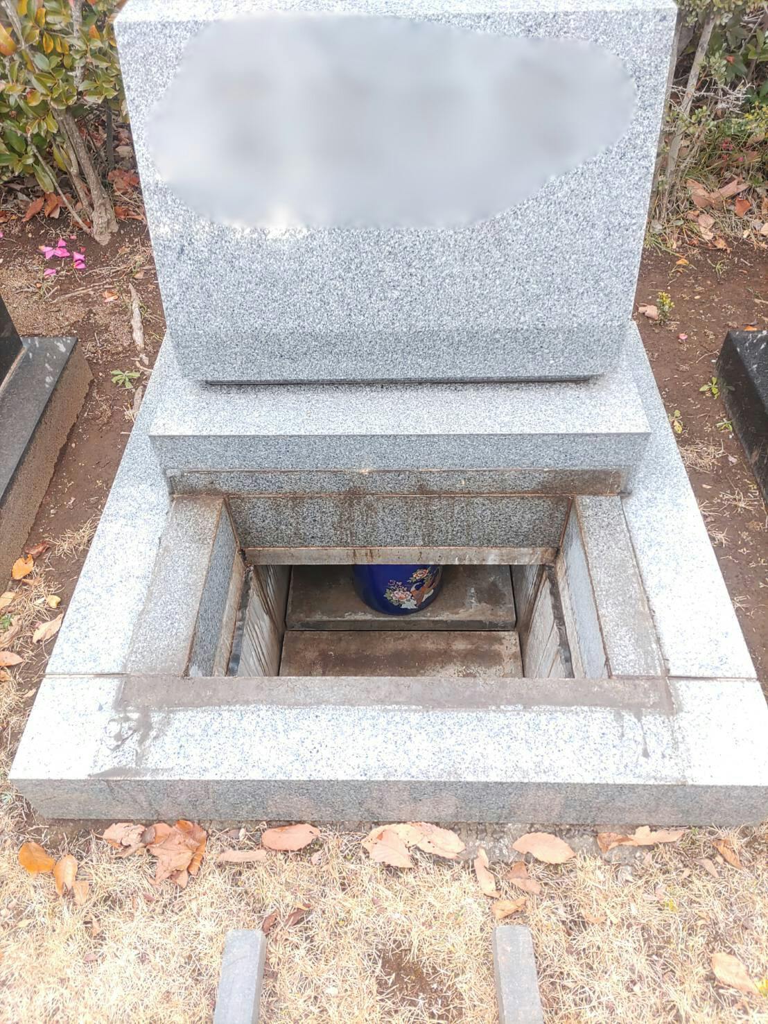 船橋市営 馬込霊園のお墓の墓石撤去前