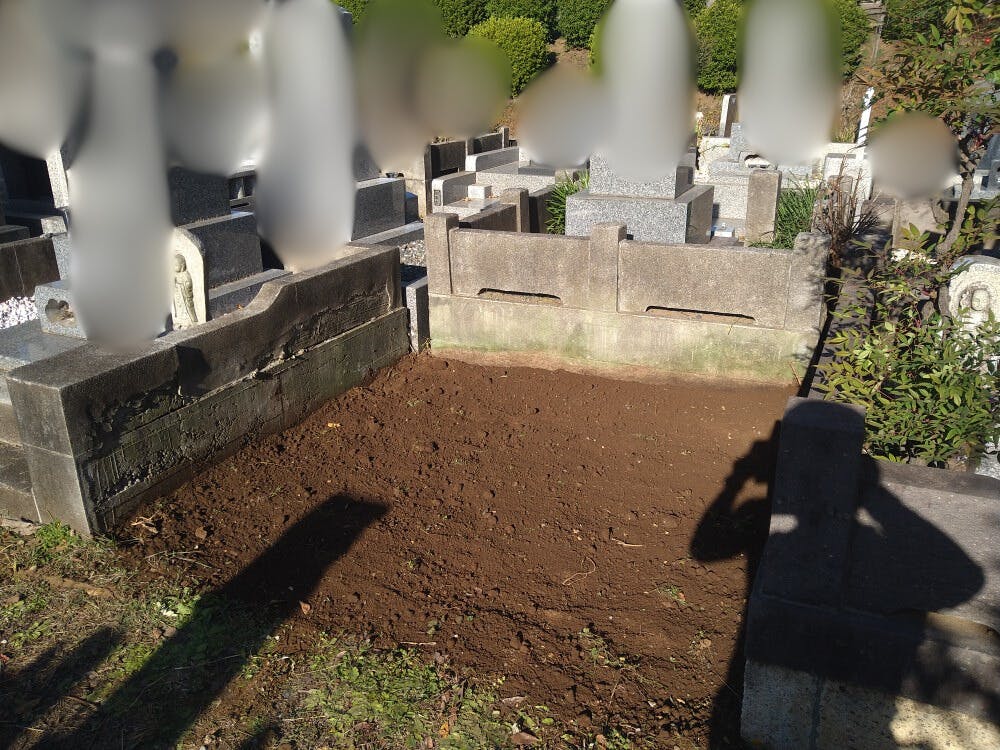 船橋市営 馬込霊園のお墓の墓石撤去後