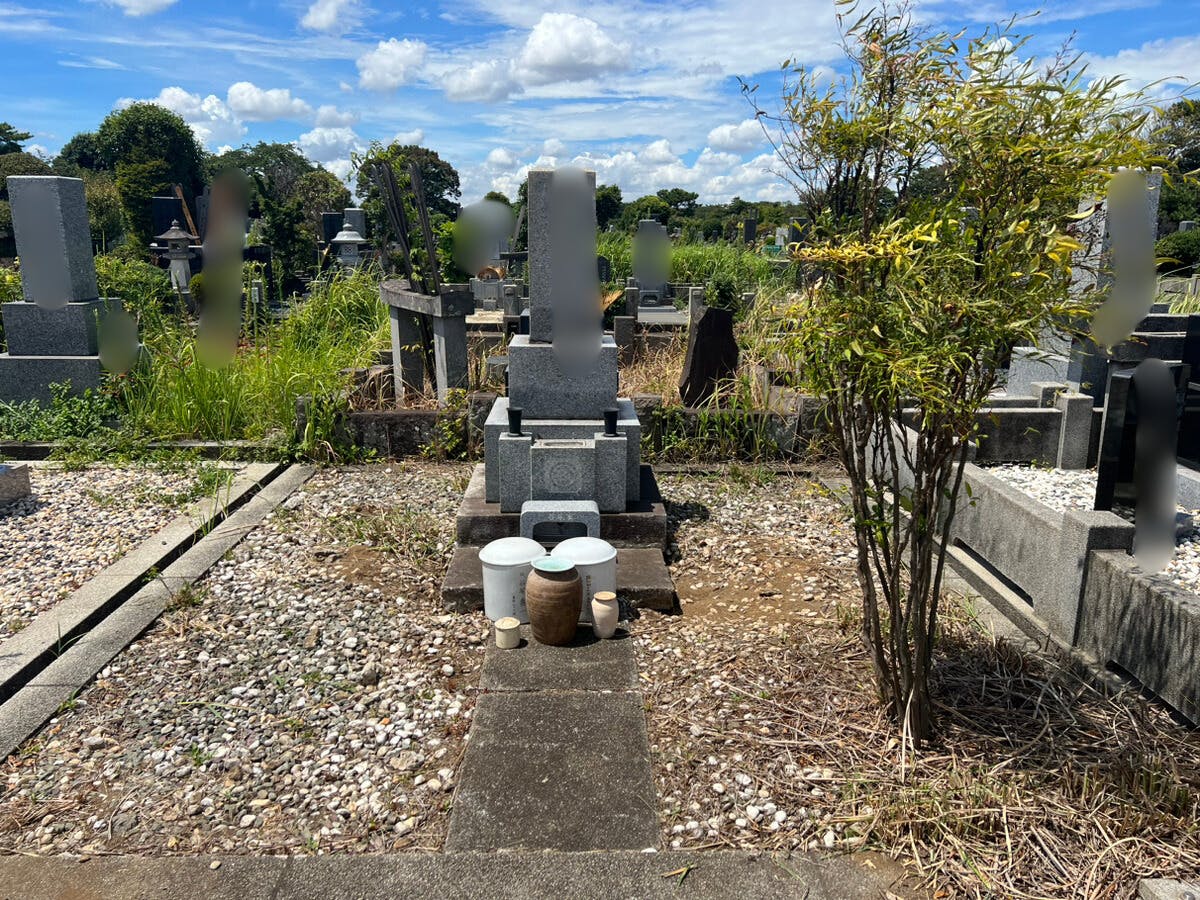 都立 八柱霊園のお墓の墓石撤去前