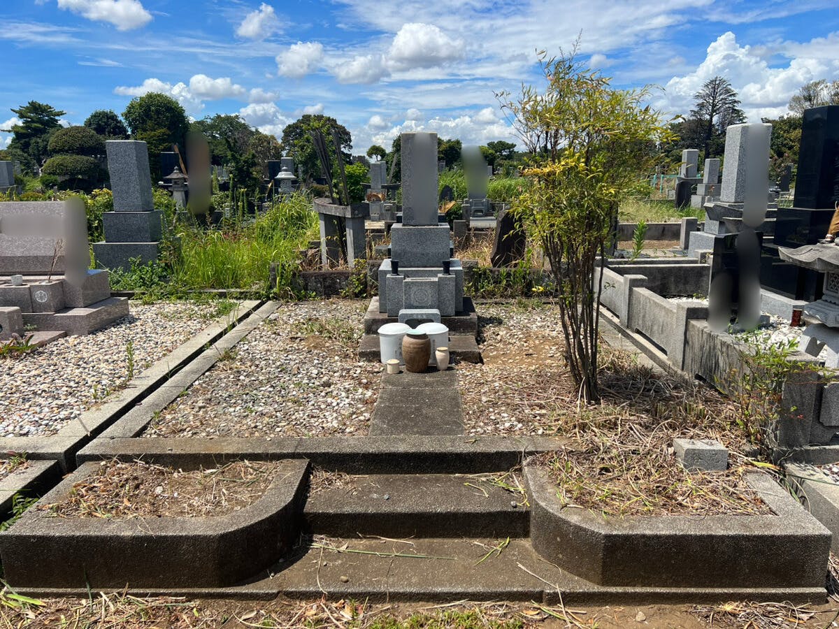 都立 八柱霊園のお墓の墓石撤去前