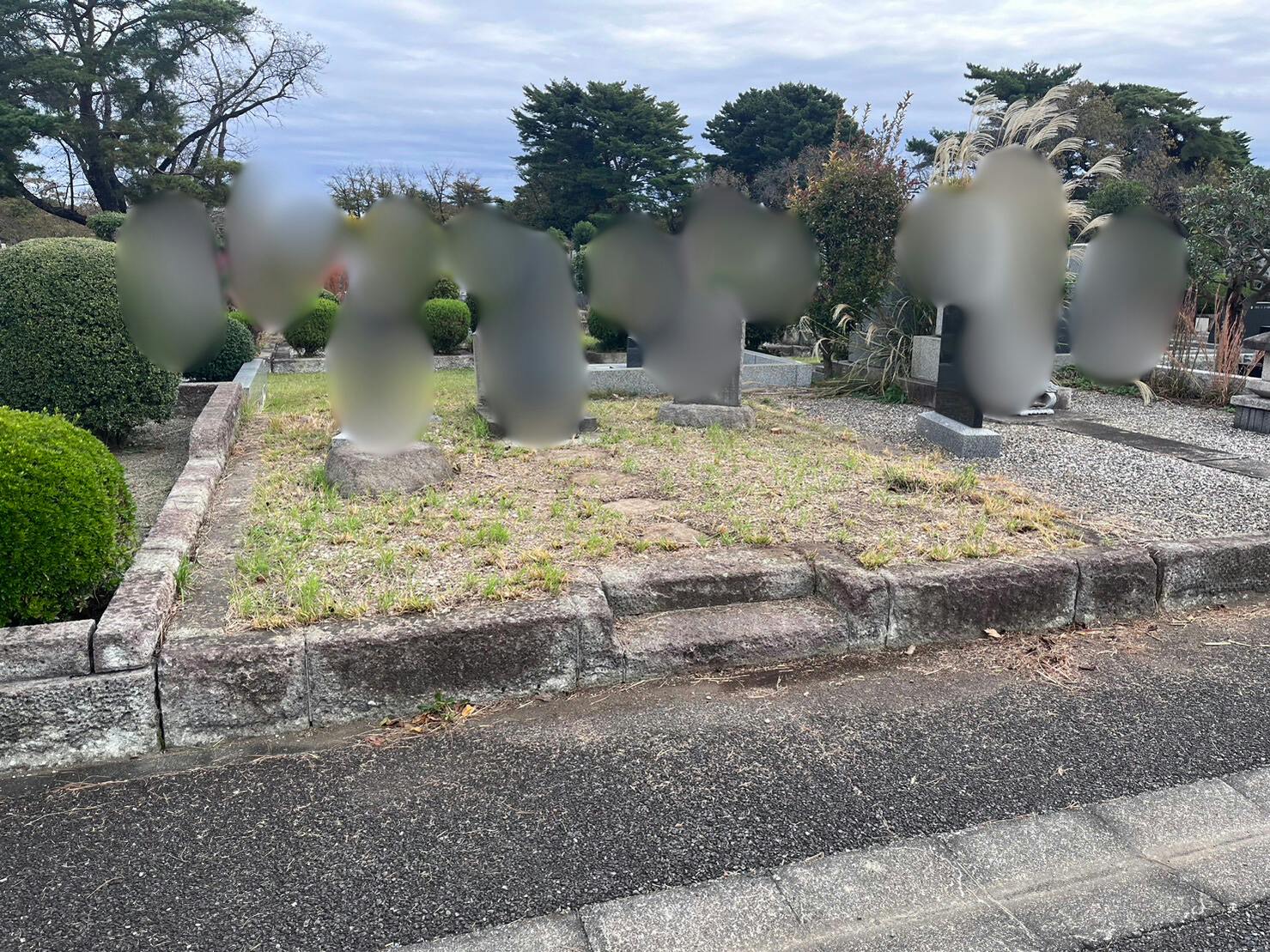 都立 小平霊園のお墓の墓石撤去前