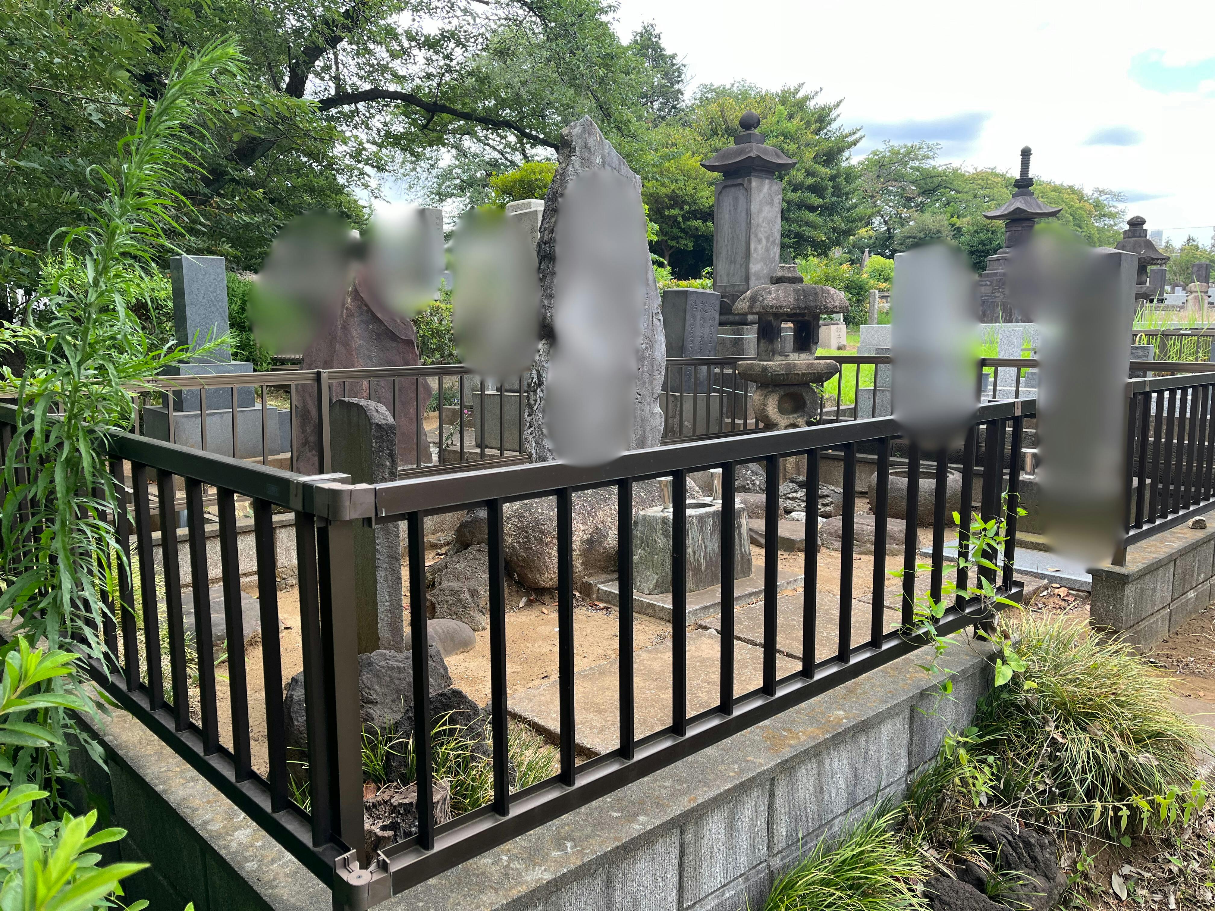 都立 染井霊園のお墓の墓石撤去前