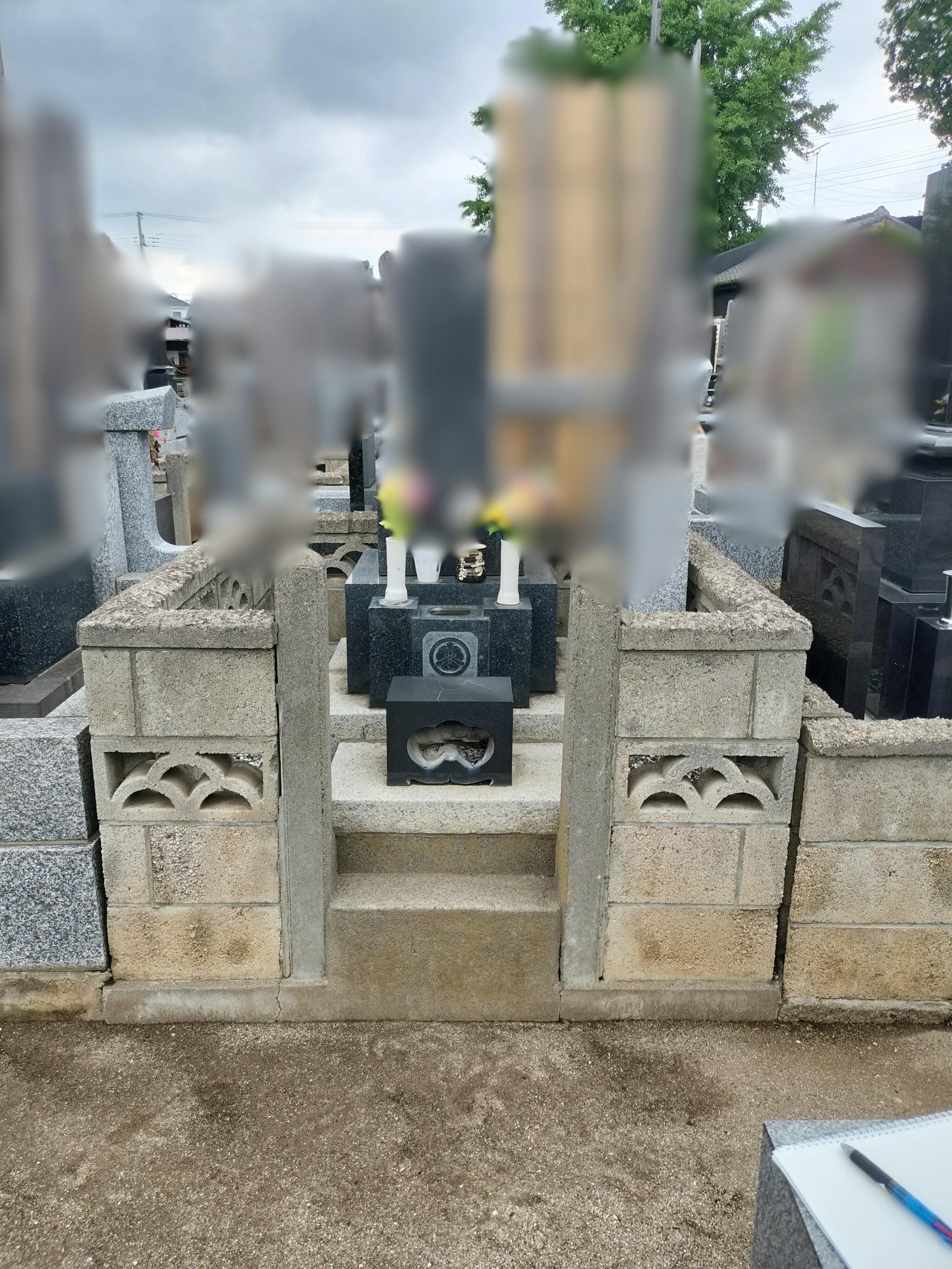 野田市西光院のお墓の墓石撤去前