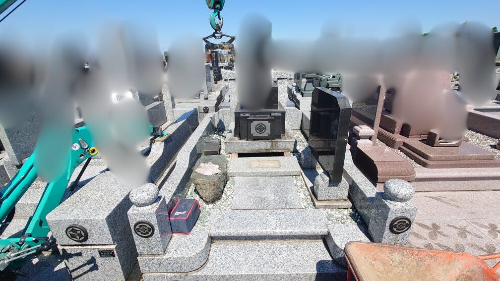 金蓮院のお墓の墓石撤去前