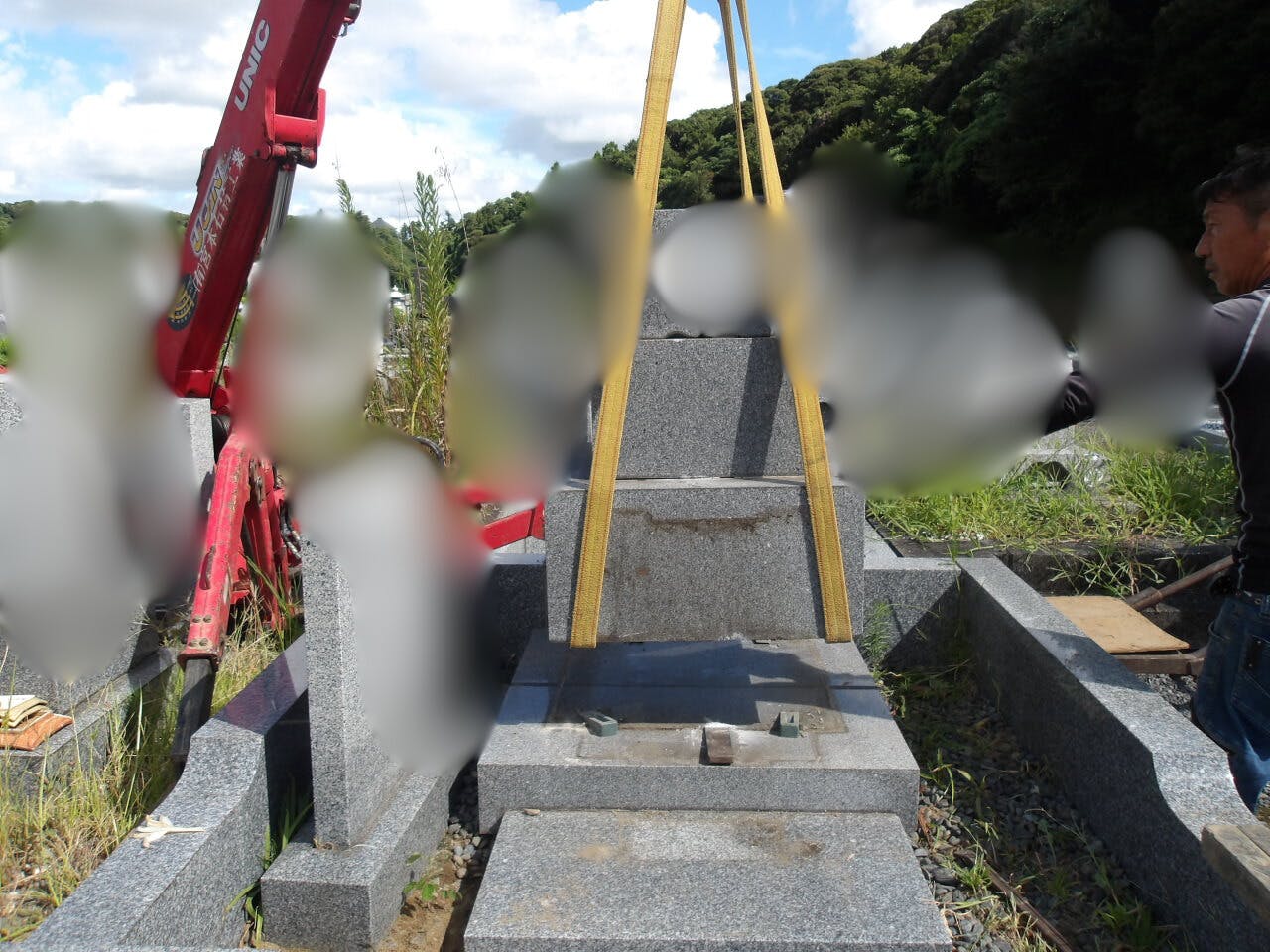 長南町営 笠森霊園のお墓の墓石撤去前