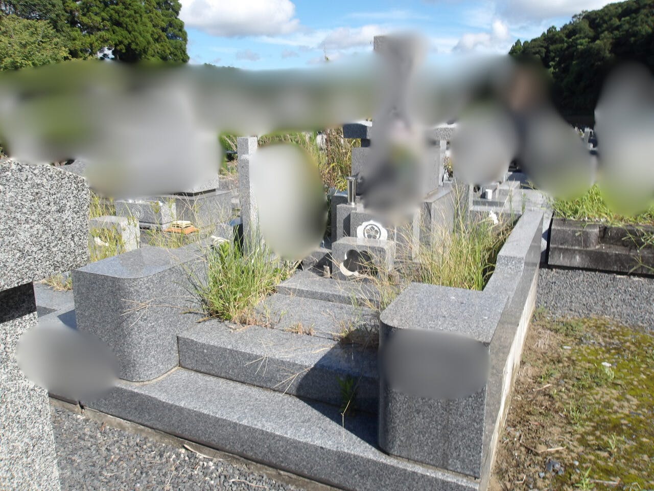 長南町営 笠森霊園のお墓の墓石撤去前