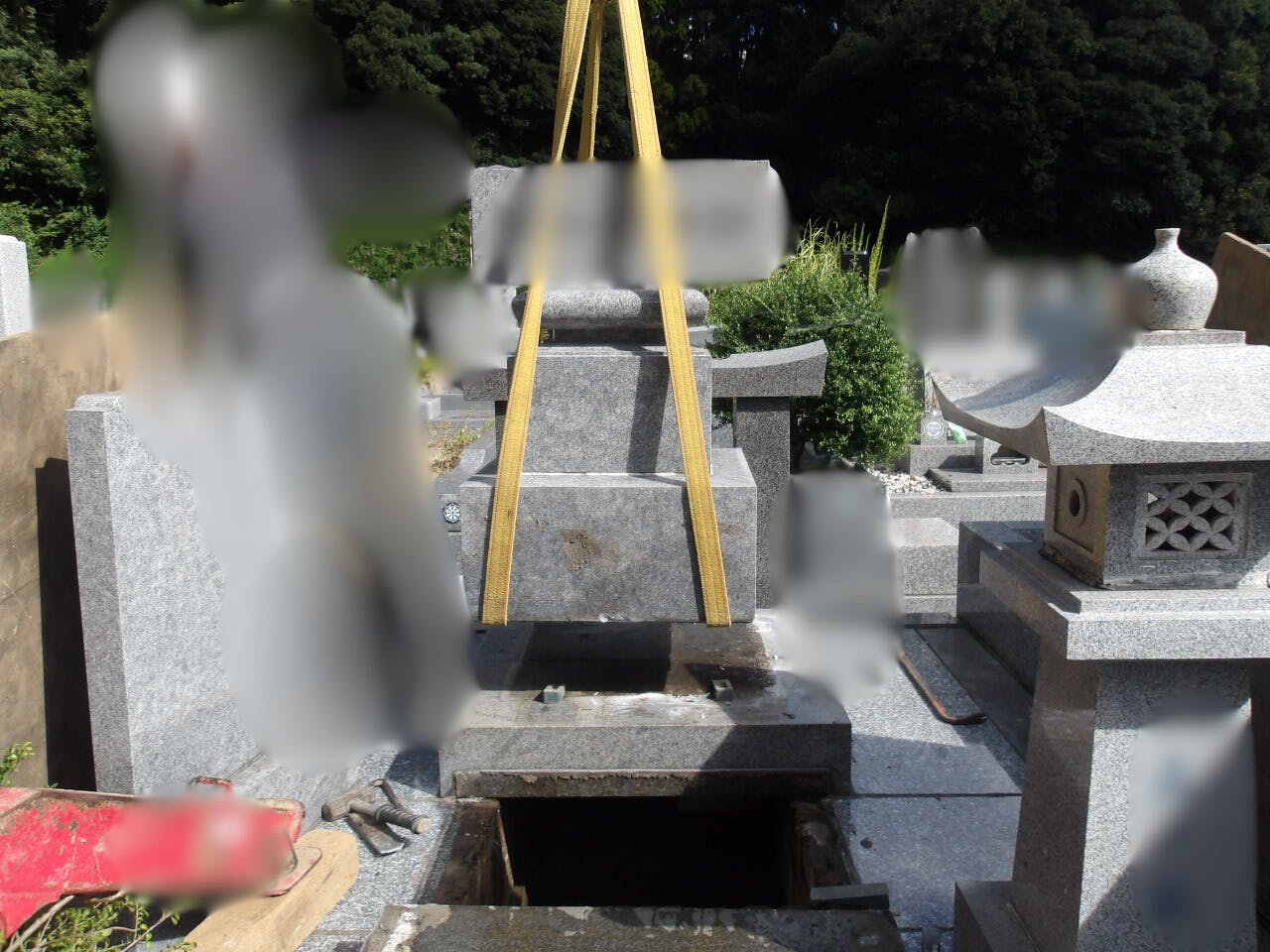 長南町営 笠森霊園のお墓の墓石撤去前