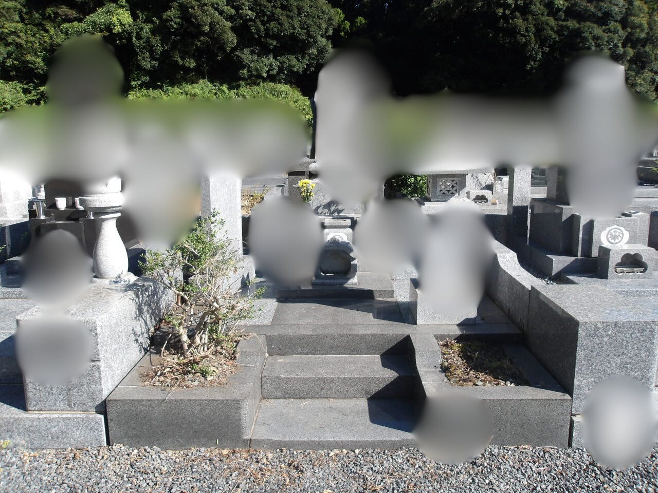 長南町営 笠森霊園のお墓の墓石撤去前