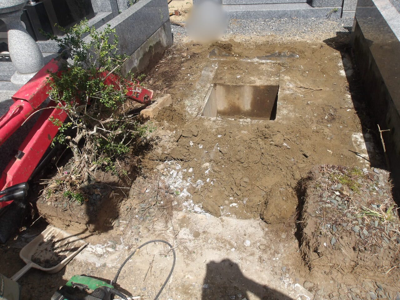 長南町営 笠森霊園のお墓の墓石撤去後