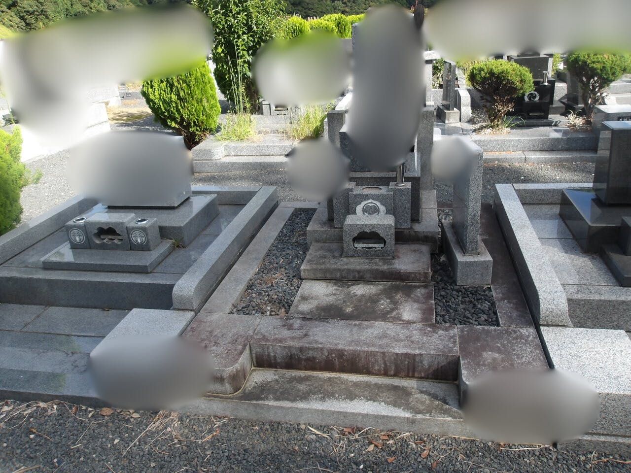 長南町営 笠森霊園のお墓の墓石撤去前