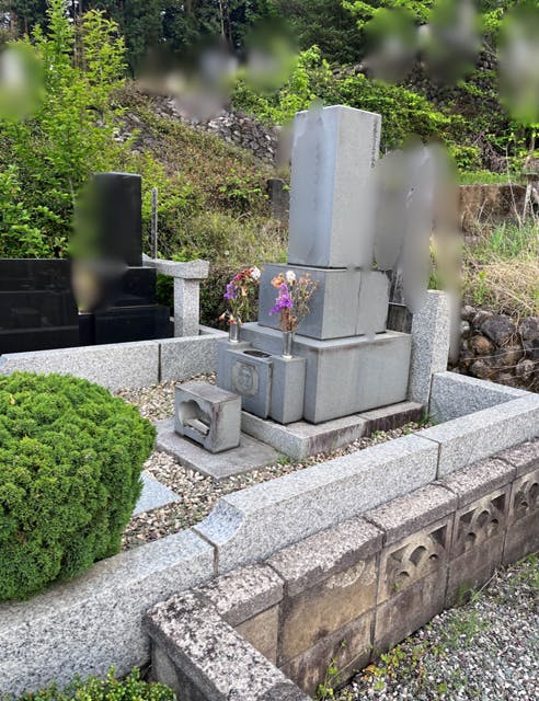 長栄寺のお墓の墓石撤去前