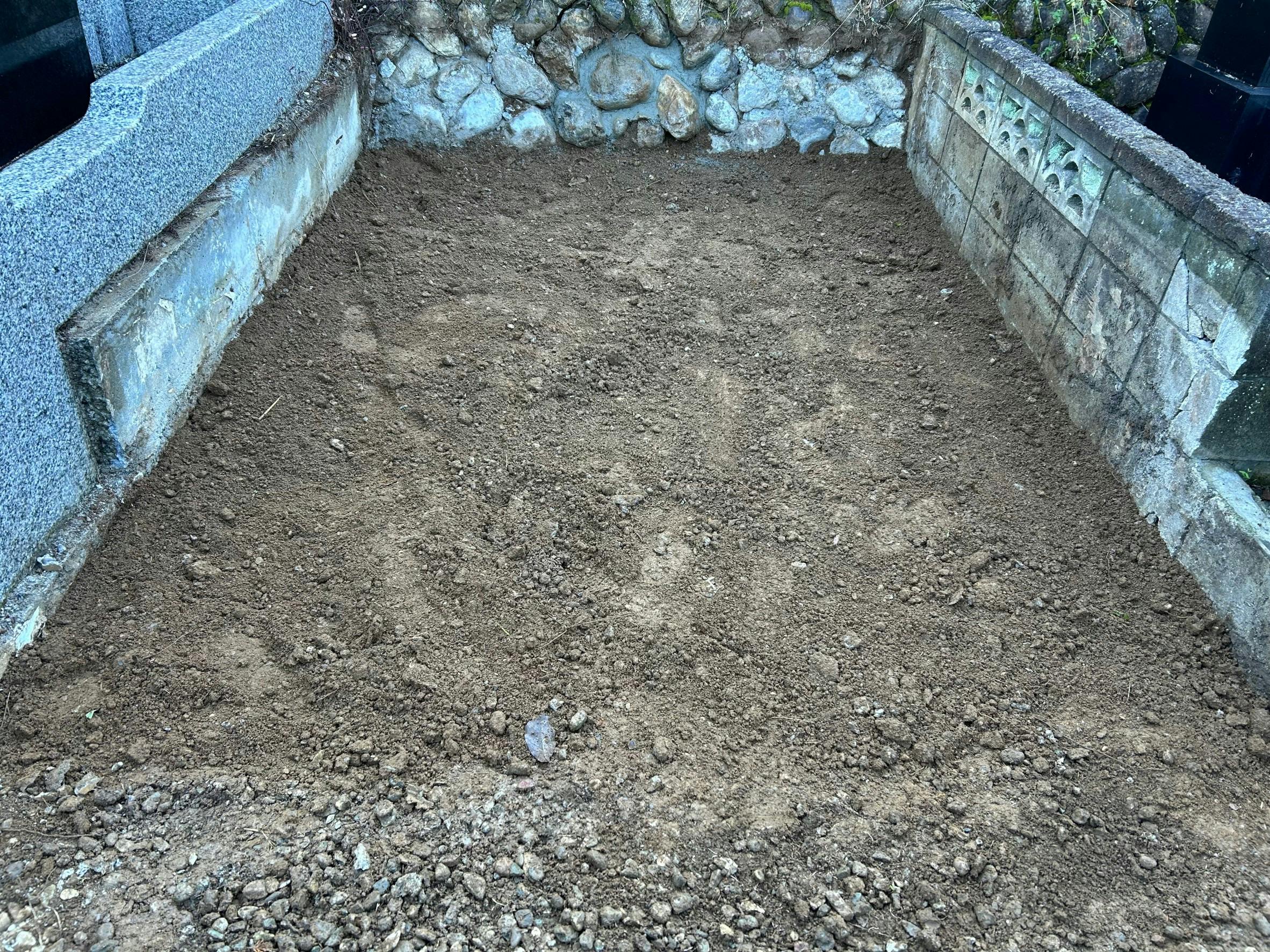 長栄寺のお墓の墓石撤去後