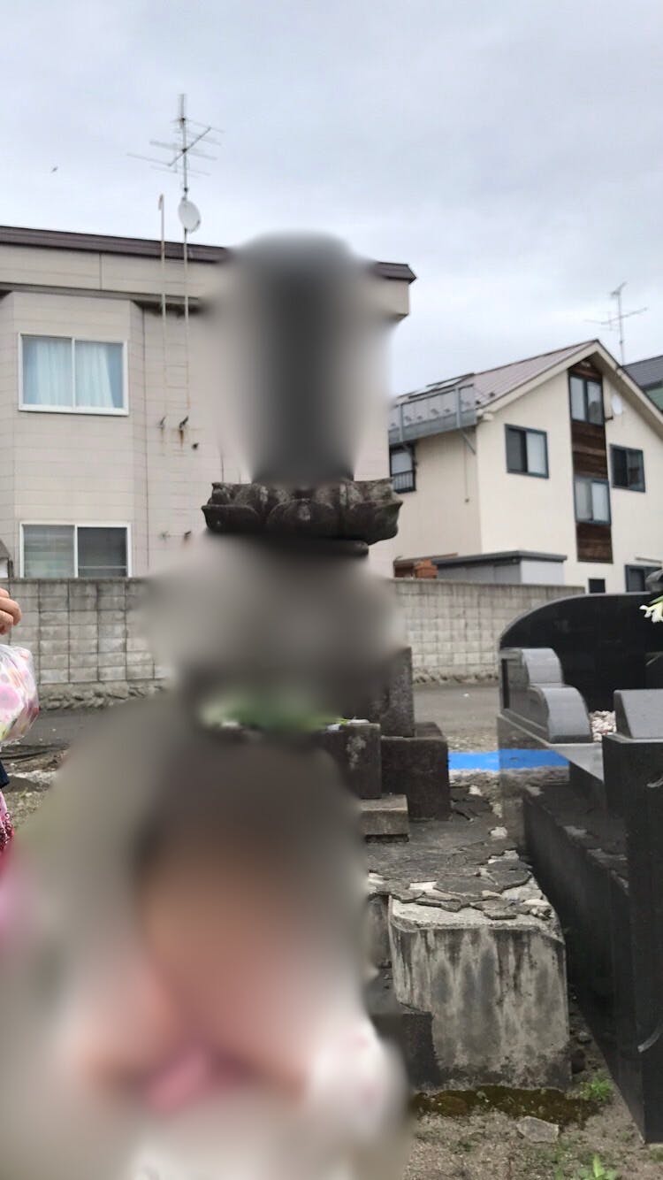 青森市富田 西滝共同墓地のお墓の墓石撤去前