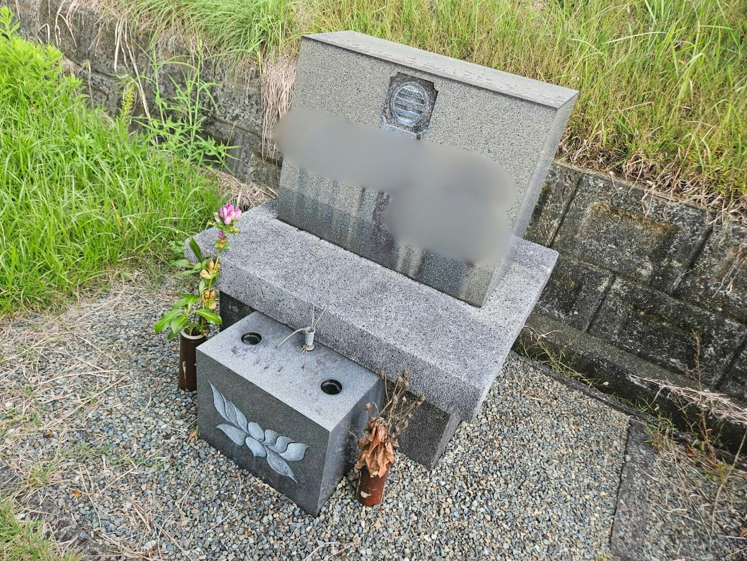 高知市一宮墓地公園のお墓の墓石撤去前